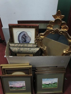 Lot 1082 - Oriental Straw Picture, mirror, Anton Piueck...