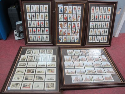 Lot 1011 - De Reszke and Players Framed Cigarette Cards,...