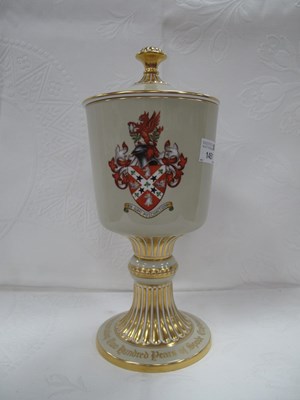 Lot 1451 - Spode Porcelain Lidded Chalice, commemorating...