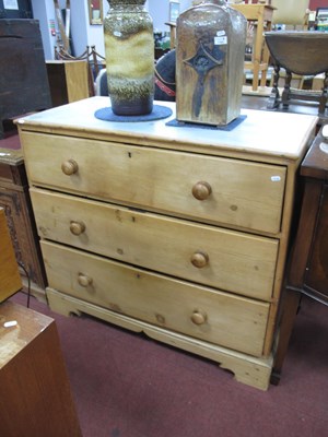 Lot 1619 - Pine Chest of Drawers, with a painted top,...