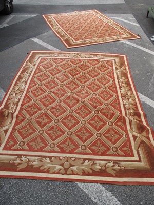 Lot 1166 - Society Italian Cotton Rugs, with lattice work...