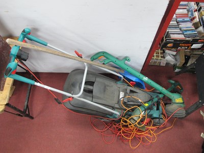 Lot 1175 - Bosch EL Lawn Mower, Black and Decker and...