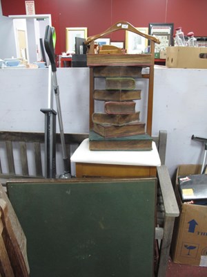 Lot 1561 - Valet Chair, Vono card table, book stand, (3)