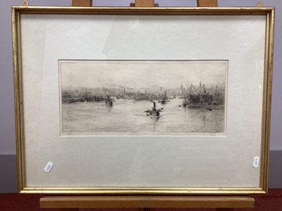 Lot 1254 - WILLIAM LIONEL WYLLIE (1851-1931) 
River Scene...