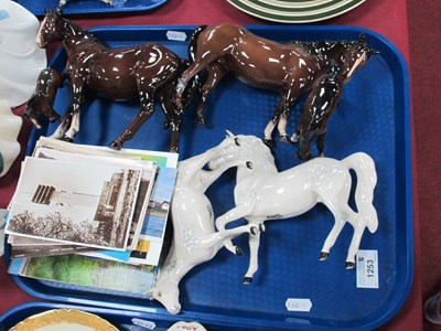 Lot 1253 - Beswick Brown Gloss Horses and Foals (one...