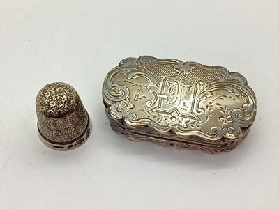 Lot 10 - A Victorian Hallmarked Silver Snuff Box,...