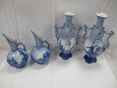 Lot 1186 - Anglo Delft Late Mayers Pair of Double Gourd...