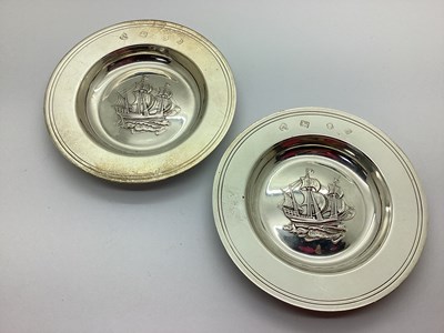 Lot 8 - A Pair of Hallmarked Silver 'Armada' Trinket...