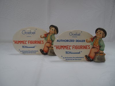 Lot 1328 - 'Hummel Figurines' Oval Display Plaque, free...