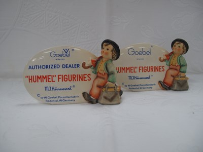 Lot 1343 - 'Hummel Figurines' Oval Display Plaque, free...