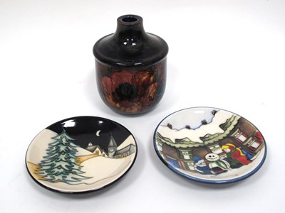 Lot 1060 - Two Moorcroft Pottery Dishes, of circular form...