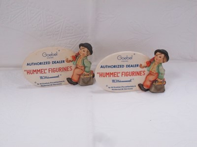 Lot 1273 - 'Hummel Figurines' Oval Display Plaques,...