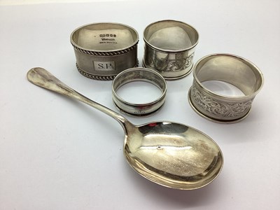 Lot 9 - Four Hallmarked Silver Napkin Rings, all...