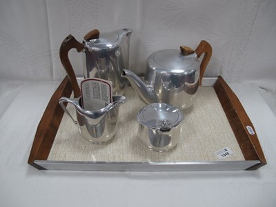 Lot 1345 - Picquot Ware Four Piece Aluminium Tea Service,...