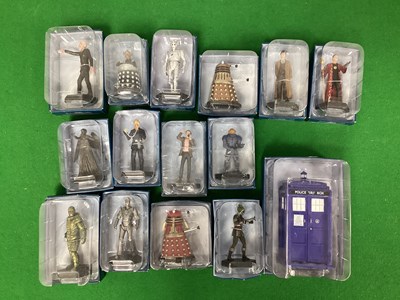 Lot 730 - Fifteen Eaglemoss Doctor Who Themed White...