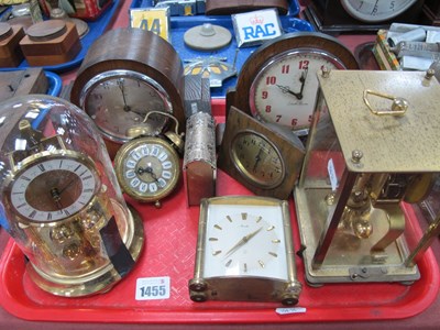 Lot 1455 - Clocks, to include a glass domed Kern, another...