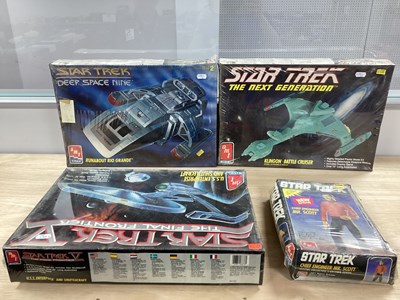 Lot 663 - Three Star Trek Themed Plastic Model Kits by...