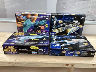 Lot 660 - Four Boxed Playmates Star Trek Plastic Model...