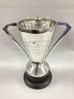 Lot 140 - A Hallmarked Silver Twin Handled Trophy Cup,...