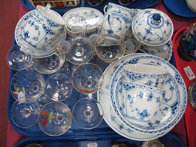 Lot 1193 - Royal Copenhagen Blue Flute Half Lace Style...