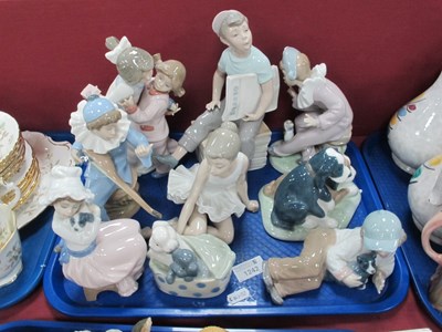 Lot 1242 - Nao Figurines, to include sisters, paper boy,...