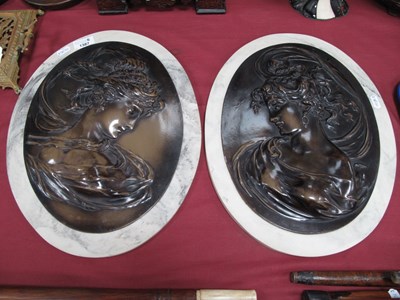 Lot 1387 - Pair of Oval Exposition Plaques, circa late XX...