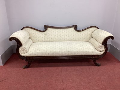 Lot 1495 - A XIX Century Mahogany Regency Settee, with...