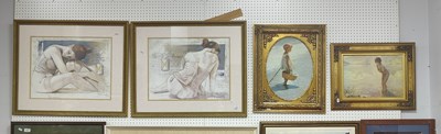 Lot 1548 - Two Scantily Clad Lady Prints, 38.5 x 50.5cm....