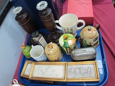 Lot 1223 - Japanese Jam Pots, Foley Faience Yorkshire mug,...