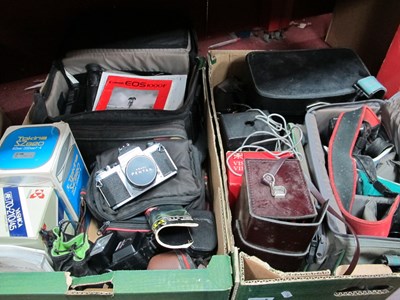 Lot 1037 - Cameras - Pentax Asahi, Yashica 35W & 230-AF,...