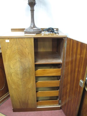 Lot 1627 - XX Century Walnut Cabinet, with low back,...