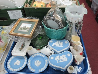 Lot 1099 - Wedgwood Jasper Ware Trinkets, glass table...