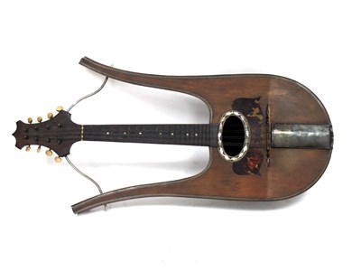 Lot 1332 - A Lyre Shaped Mandolin, the label inscribed...