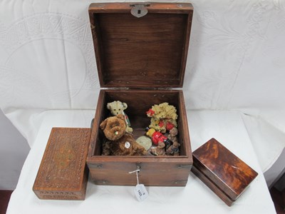 Lot 1425 - Thuya Wood Box. 16cm wide, larger rustic and...