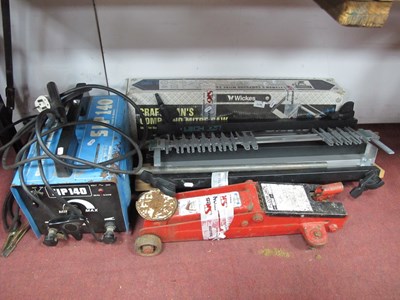 Lot 1170 - Wickes Compound Mitre Saw, SIP 140 arc welder...