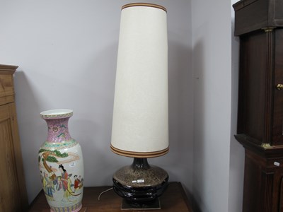 Lot 1184 - 1970s Pottery Table Lamp, with oval pierced...