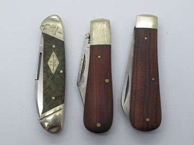 Lot 198 - Pocket knives, A. Wright, single blade wood...