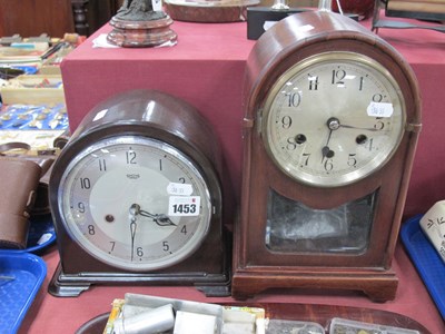 Lot 1453 - Two Mantle Clocks, to include one Bakelite...