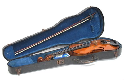 Lot 1330 - Violin, XX Century, two-piece back, unlabelled,...