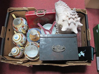 Lot 1131 - Oriental, ceramics, empty Mah Jong box, later...