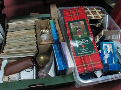 Lot 1086 - Tea Cards in Albums, bagpipes, spectacles, etc:...