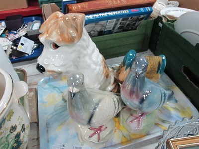 Lot 1098 - Beswick Duck, 817, Sylvac Terrier 1380, two...