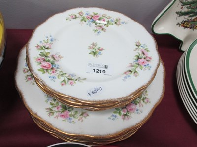 Lot 1219 - Royal Albert 'Moss Rose' Plates, six dinner...