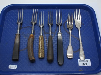 Lot 239 - Early three prong forks plus three later four...