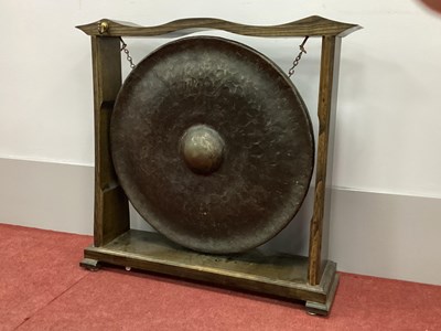 Lot 1464 - A XX Century Dinner Gong, in stained dark ash...