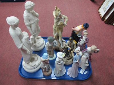 Lot 1147 - Figurines, including Doulton, Bisque, Nao,...