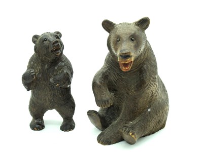 Lot 1269 - An Early XX Century Black Forest Seated Bear,...