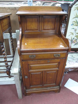 Lot 1584 - An Early XX Century Oak Cabinet with low back,...