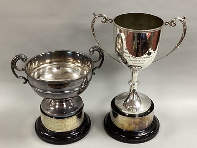 Lot 170 - A Twin Handled Plated Trophy Cup, engraved...