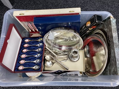 Lot 145 - Assorted Plated Ware, including trays,...